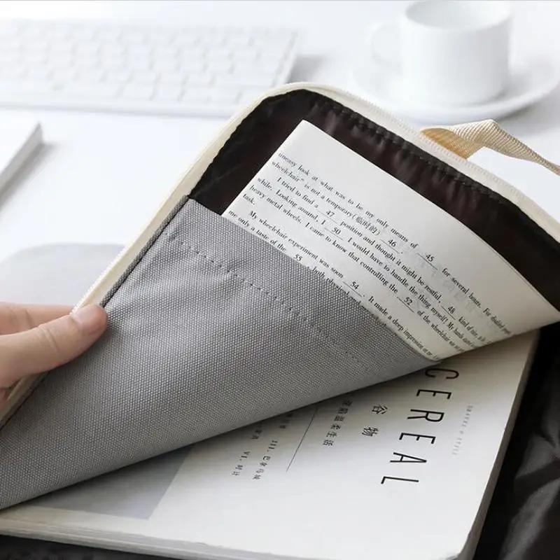 1KS Taška na zip Multifunkční kabelka Aktovka z oxfordské tkaniny Dokument Kancelář Laptop Archivní produkty Stolní organizér