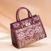 Bolsa de Mão Bordada Feminina Noiva Bolsa de Casamento Atmosférica Grande Capacidade Bordado Para Presente de Aniversário da Mãe
