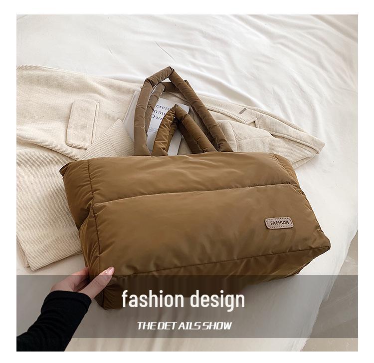 Trendige Damen Schulter-Tragetasche mit Baumwollpolsterung - Koreanischer Stil