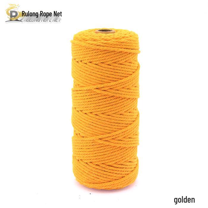 3mm Color Cotton Rope for DIY Handmade Tapestry, Weaving, and Drawstring Projects