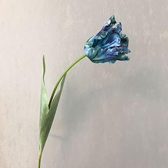 Kunstig tulipan realistisk falsk blomst med blader ingen vedlikehold falsk tulipan for hjemmedekor bryllupsfest bordpynt