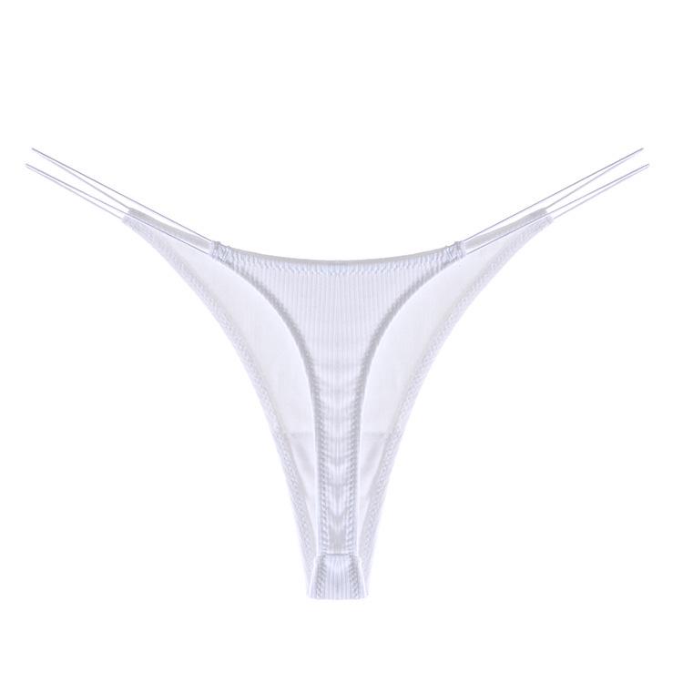 Lycra Fine Ribbed Cotton T-Back Thong for Women – Sexy, Comfortable, Breathable G-String with Thin Straps