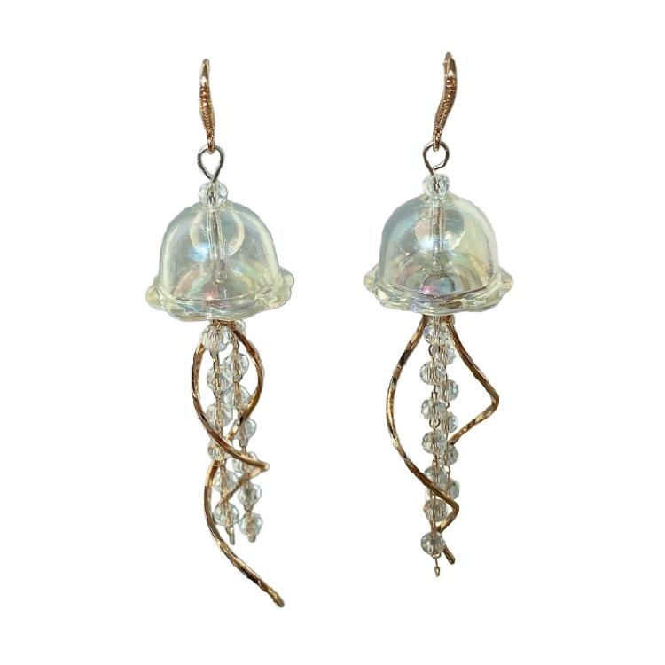 

Fashion Jellyfish Tassels Drop Earrings Simple Pendant Earring Statement Jewelry 1