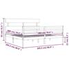 VidaXL Bed Frame with Headboard White 200x200 Cm Solid Wood 3195112