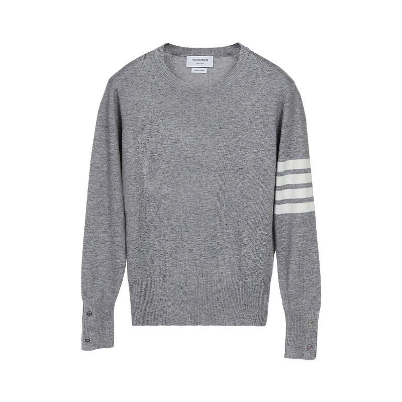 

Свитер TB BROWIN из шерсти с круглым вырезом и четырьмя полосками L