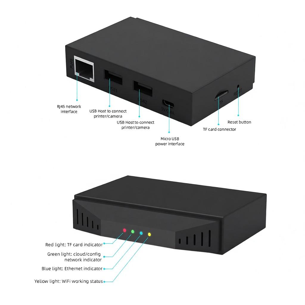 Original Creality WiFi Box 2.0 Intelligent Assistant for 3D Printer BT Configuration Network Cloud Slice Print Real Time Monitor Remote Control Tim