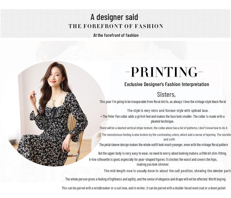 French Retro Fairy-Inspired Slim-Fit Floral Midi Dress for Women