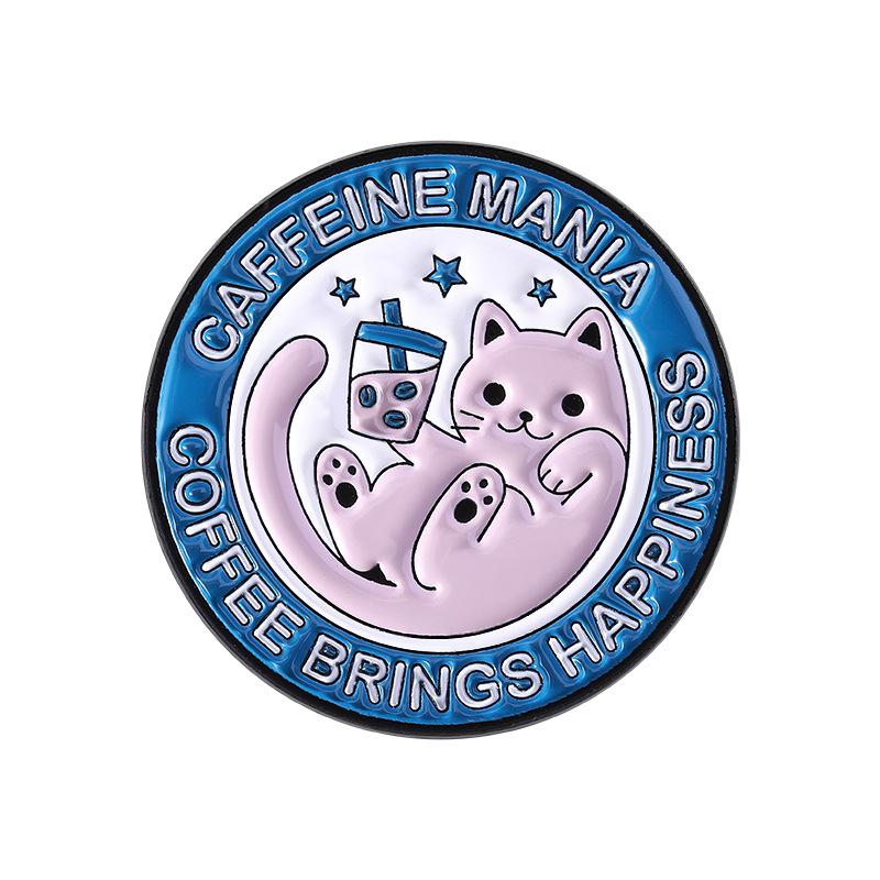 Serie de Té con Leche y Café Pin de Esmalte Broche Divertido Insignia de Dibujos Animados Para Bolsos Jeans Sudaderas Pin de Solapa de Mezclilla Joyería Mejor Regalo para Niños