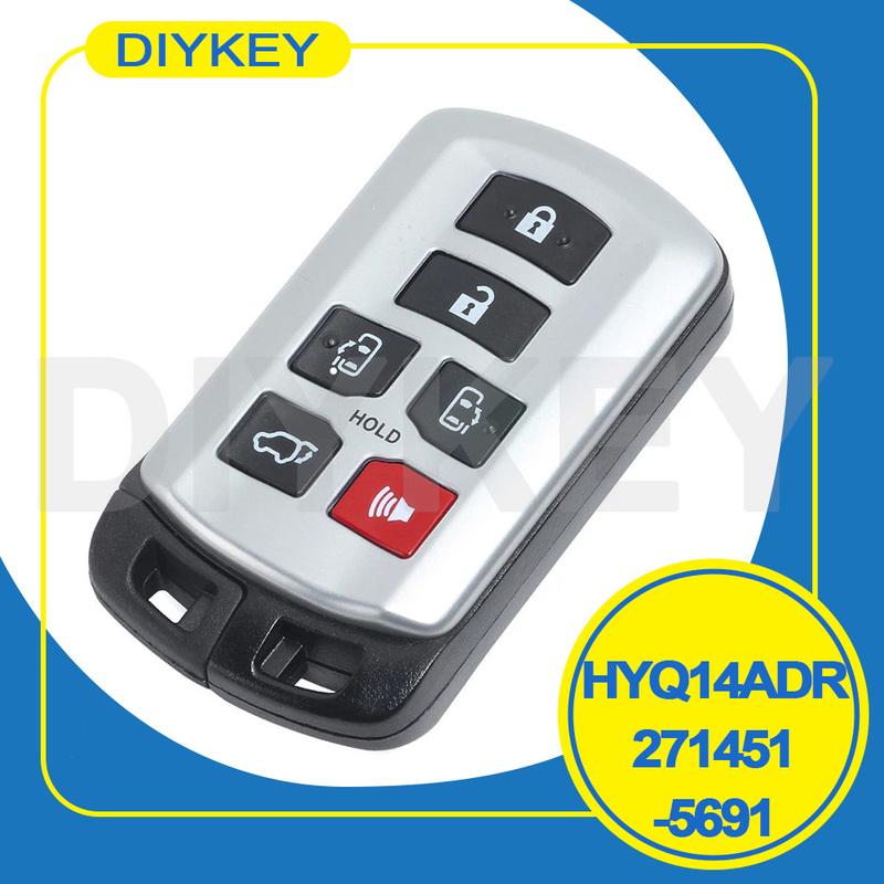 For Toyota Sienna 2011 2012 2013 2014 2015 2016 2017 2018 2019 2020 Smart HYQ14ADR 271451-5691 Car Remote Key P/N: 89904-08010