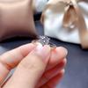 Women's Moissanite Silver Ring with Clavicle Chain Style, 2026 Fashionable and Simple Niche Design for High-End Elegance.