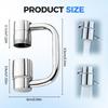New U Shaped 1080° Swivel Alloy Kitchen Faucet Extender Universal Splashproof Dual Mode Bathroom Sink Accessories with Adapter