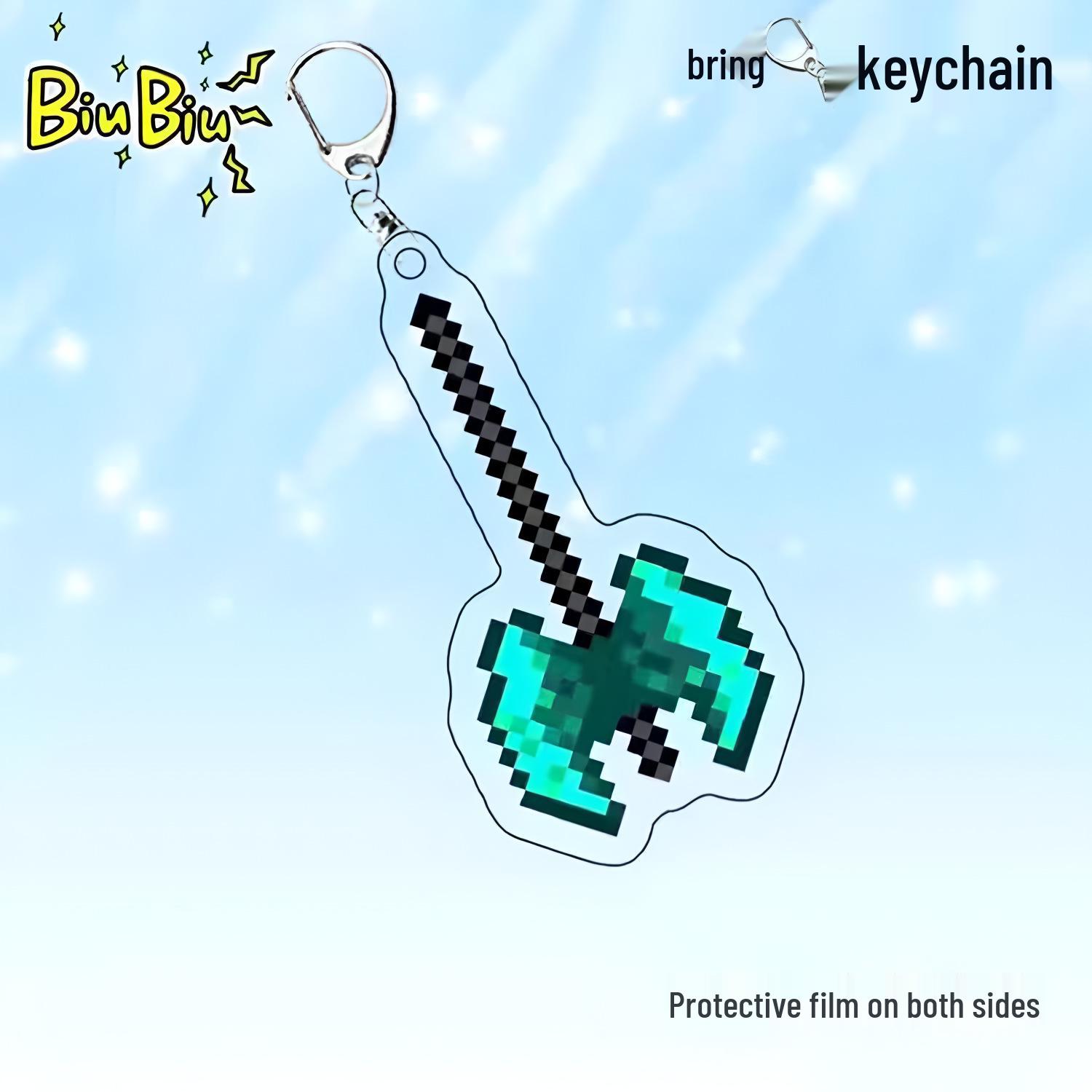 

Minecraft Enchanted Golden Apple Totem Keychain – Acrylic Undead Design Other sizes customizable