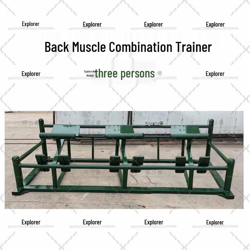 Outdoor 3-Person Back Muscle Training Station