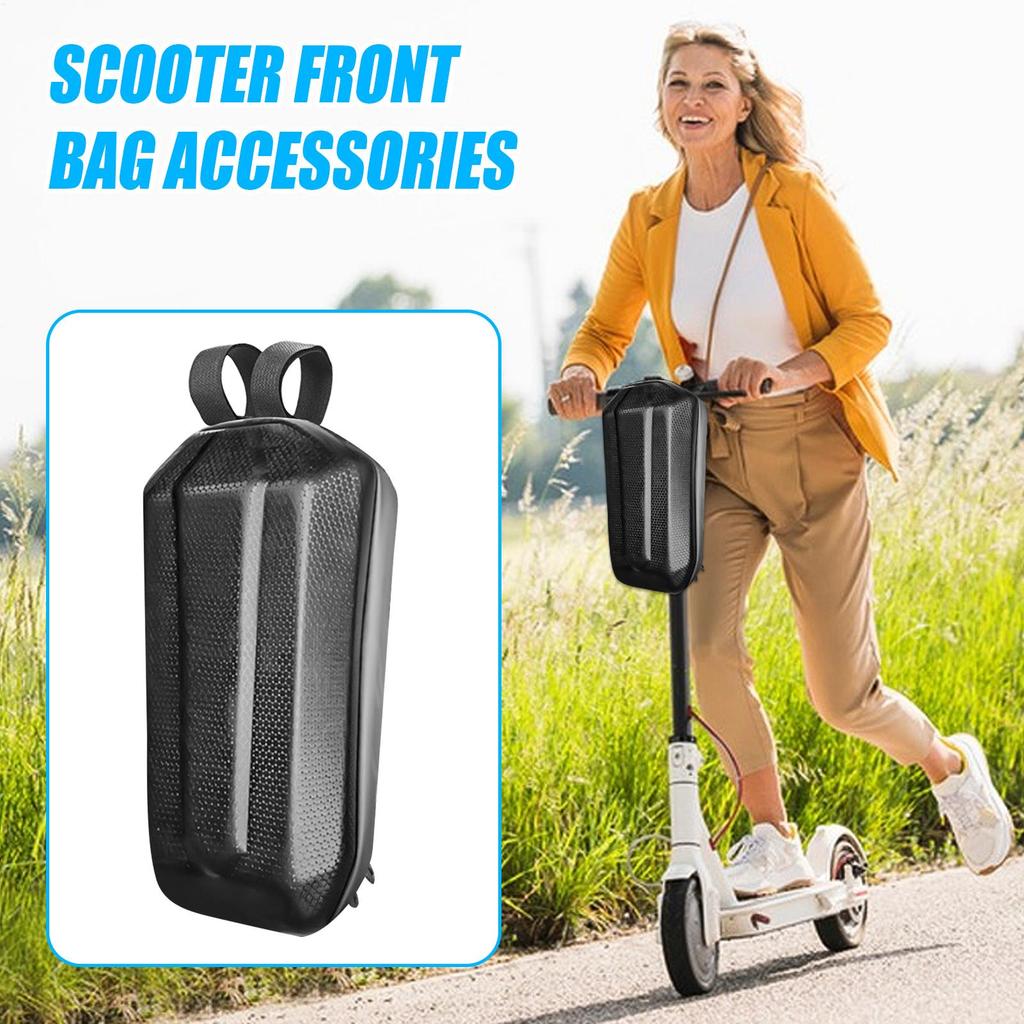 Electric Scooter Bag Storage 3L Hard Shell Front Handlebar Bag Large Capacity Accessories Carry Scooter Waterproof Tiller Bag