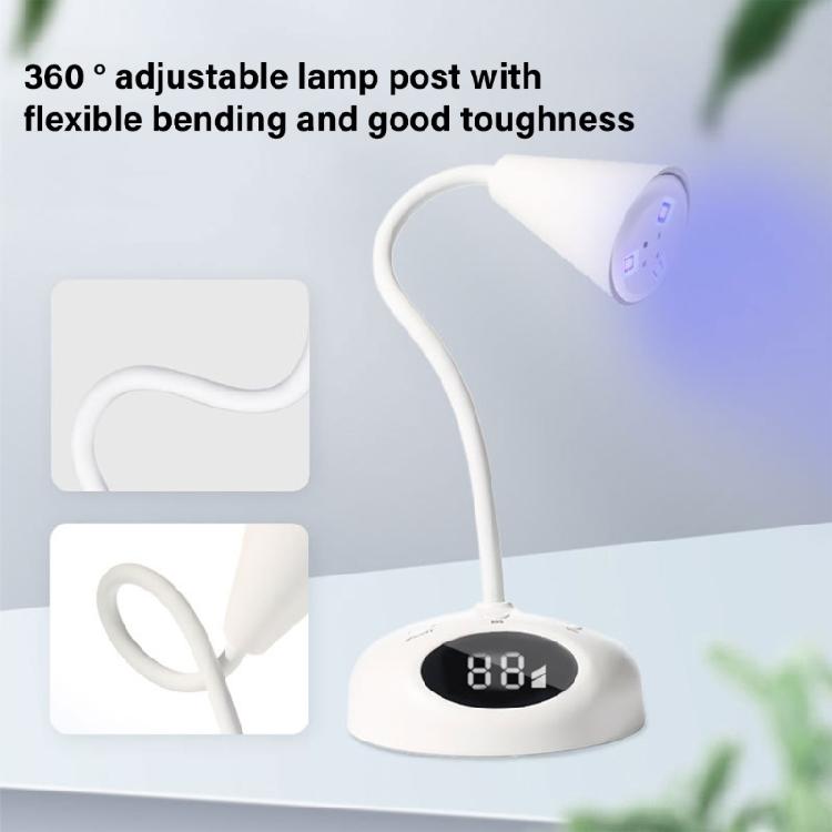 Quick-Drying Nail Light UV LED Nail Lamp Rechargeable Nail Lamp Flexible Nail Dryer with Round Base for Nails Salons