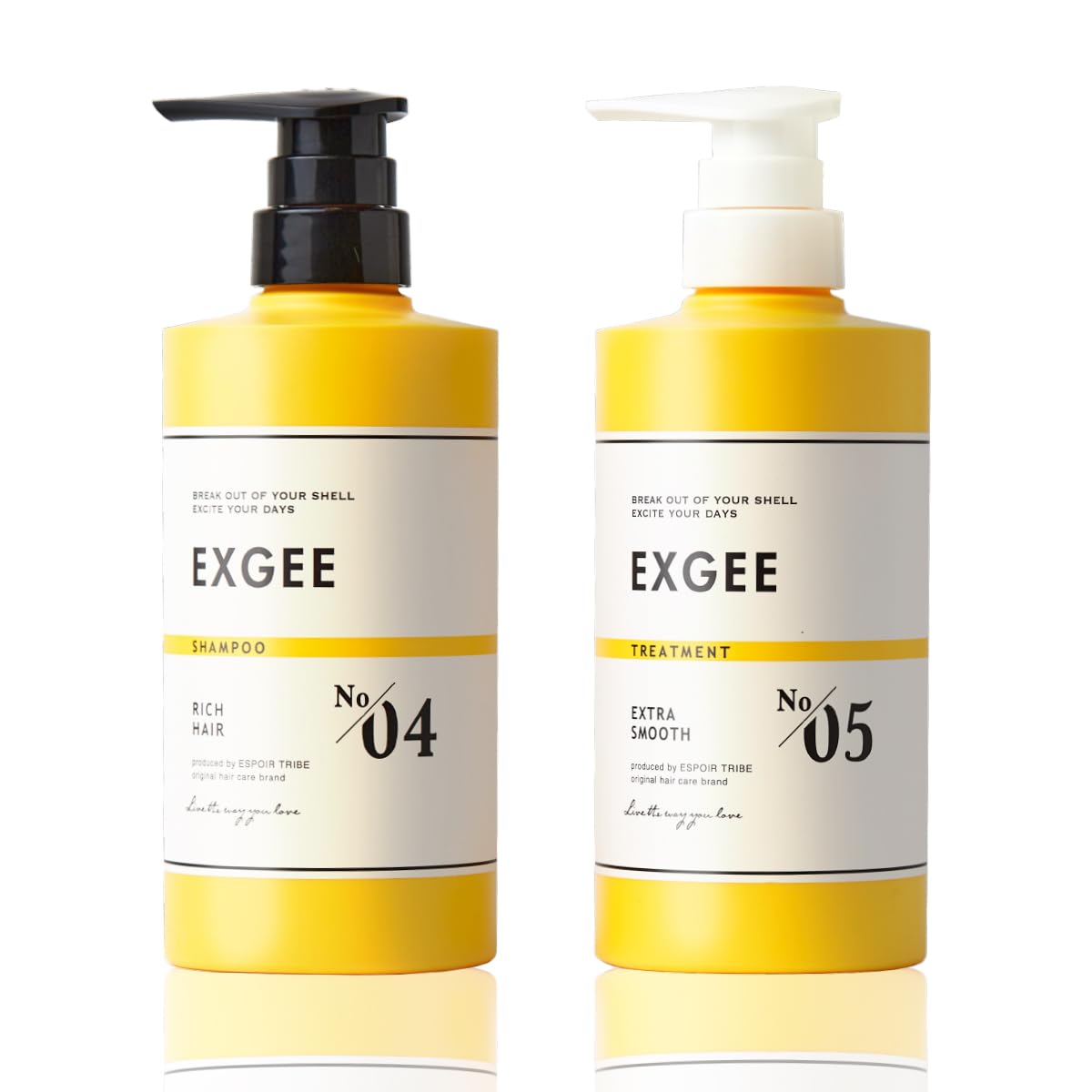 

EXGEE Shampoo 400ml & Treatment Set 400g White Musk Fragrance ESPOIR TRIBE