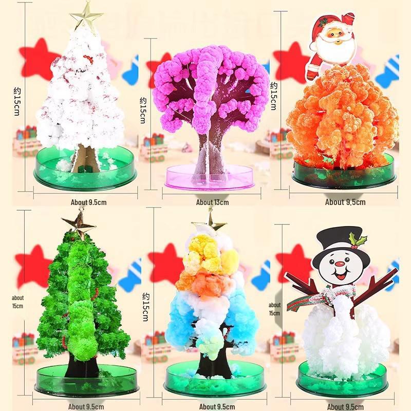 Blossoming Crystal Christmas Tree: Handmade Magic Growing Ornament & Gift