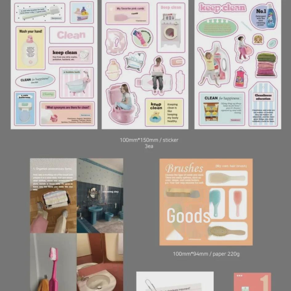 Korean Smecta-Themed Sticker Pack for Laundry Handbook Decoration