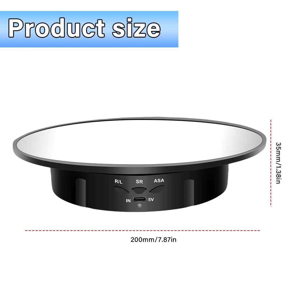 New 200 mm for video shooting show turntable, 3 rotating speed photography show 360 electric rotary products, Christmas gifts