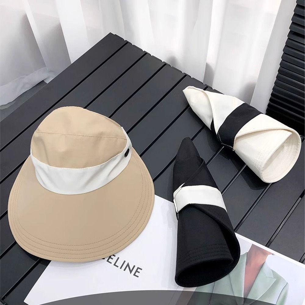 Korean Style Summer Wide Brim Sunhat Anti UV Woman's Sunshade Hat UV Protection Visors Outdoor