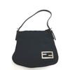 Logo Bag Hand Bag Shoulder Bag Hand Bag Satin Black/SilverHardware