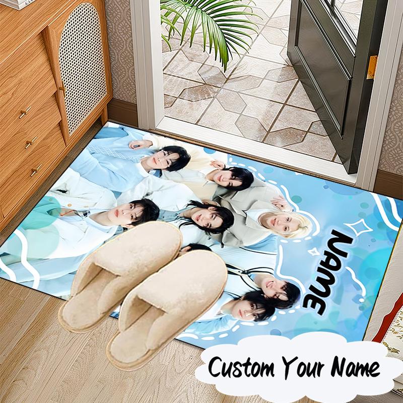 Custom Name K-pop Idol Collage Carpet, Chair Rug,Area Rug for Office Bedroom living rooms bedroom, Doormat decor Christmas fan gifts
