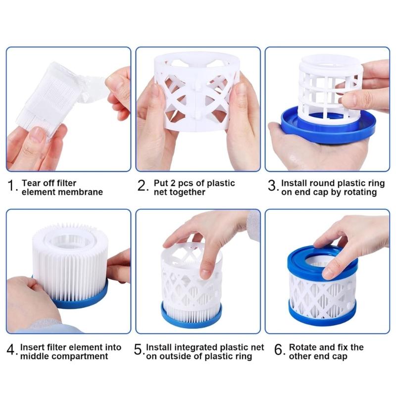 Bathtub Spa Filter Cartridge Replacement Detachable Pool Filter Cartridge Inflatable Bathtub Filters for 90352E 58323 90427E