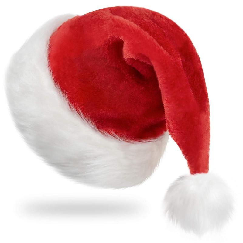 5/1 Pezzi Cappello di Natale in Peluche Ispessito per Adulti Bambini Cappelli Morbidi di Velluto Babbo Natale Cappelli Decorazioni Festa Festival Natale Capodanno Regali