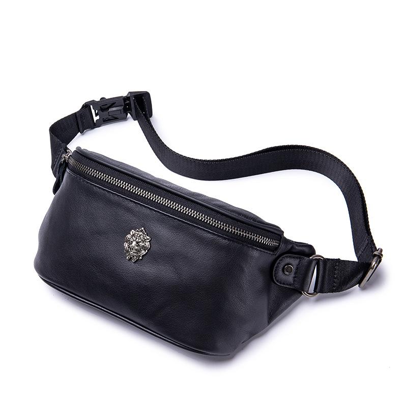 

Высококачественная поясная сумка из коровьей кожи для мужчин, для переноски мобильных телефонов, многофункциональная спортивная сумка через плечо из натуральной кожи, сумка высокого класса чёрный
