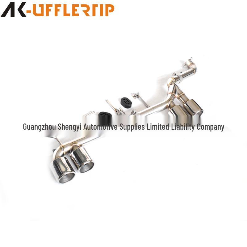 Honda Civic 10th Gen 1.0T Dual Outlet Exhaust Pipe with Carbon Fiber & Stainless Steel Tailpipe