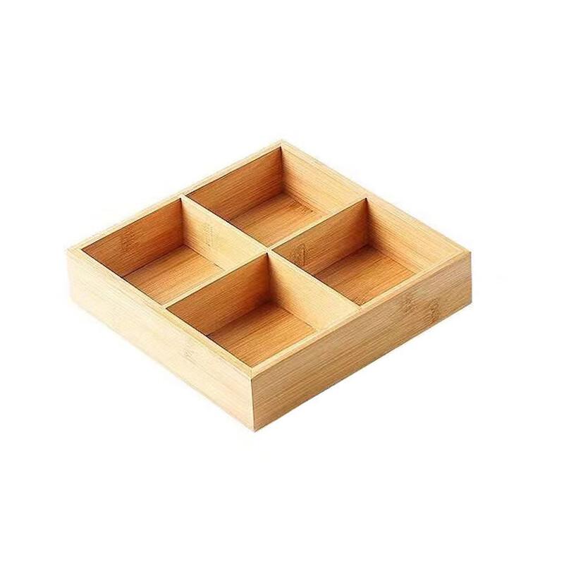 Mingchuxing Bamboo Wood Divided Serving Tray