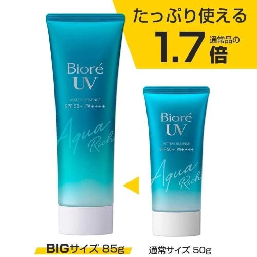 [Large capacity] Biore UV Aqua Rich Water Essence 85g (1.7 times the regular product) Sunscreen SPF50+/PA++++