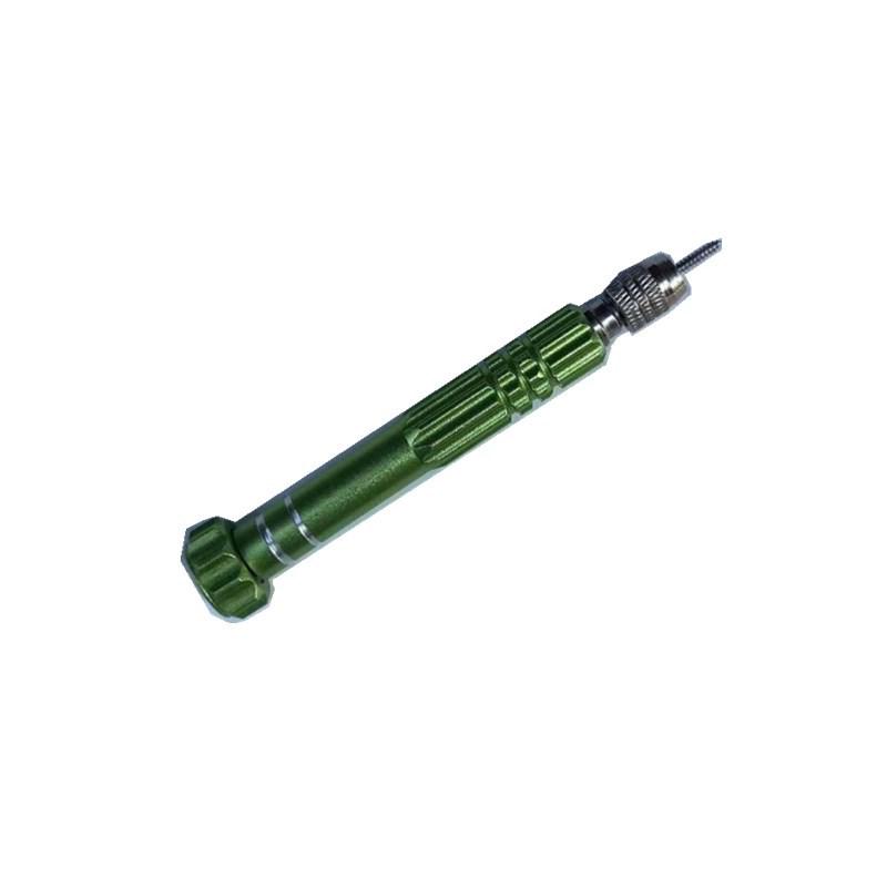 Universal Aluminum Alloy Badminton Racket Wire Guard Tube Nail Remover - Single & Double Line, Green