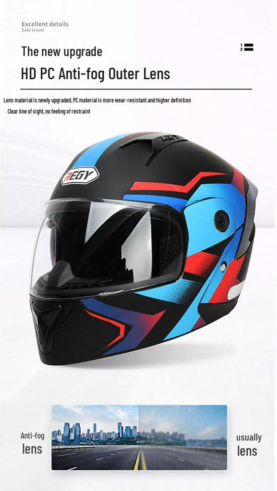 Bluetooth Double Visor Flip-up Motorcycle Helmet with 3C Certification