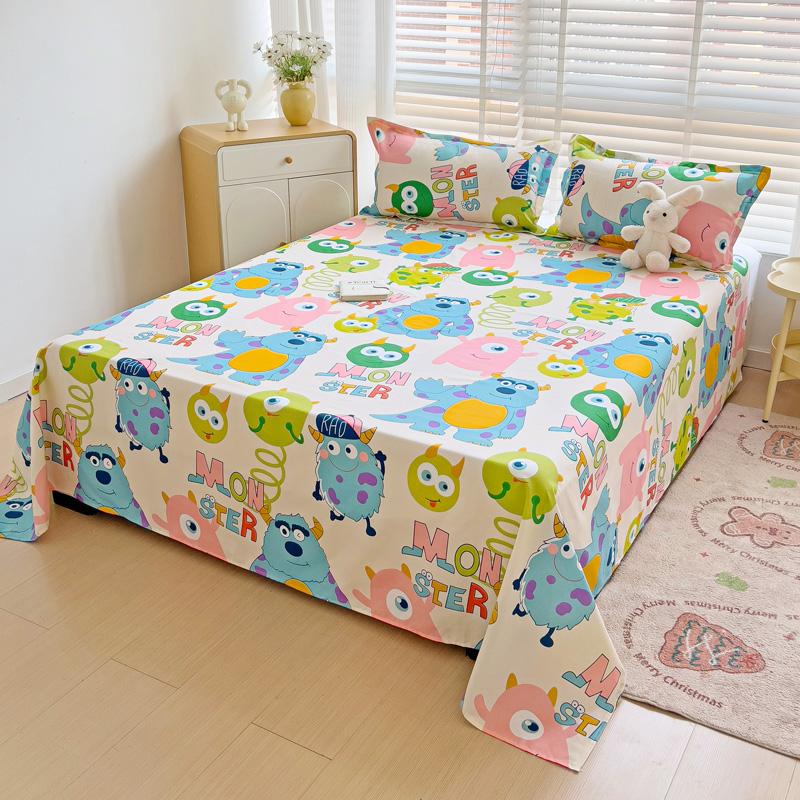 Soft Home Bed Linen Sheets Bed Flat Sheet for Double Bed Plain Solid Color Top Sheets Single/Queen/King Flat Bedsheets