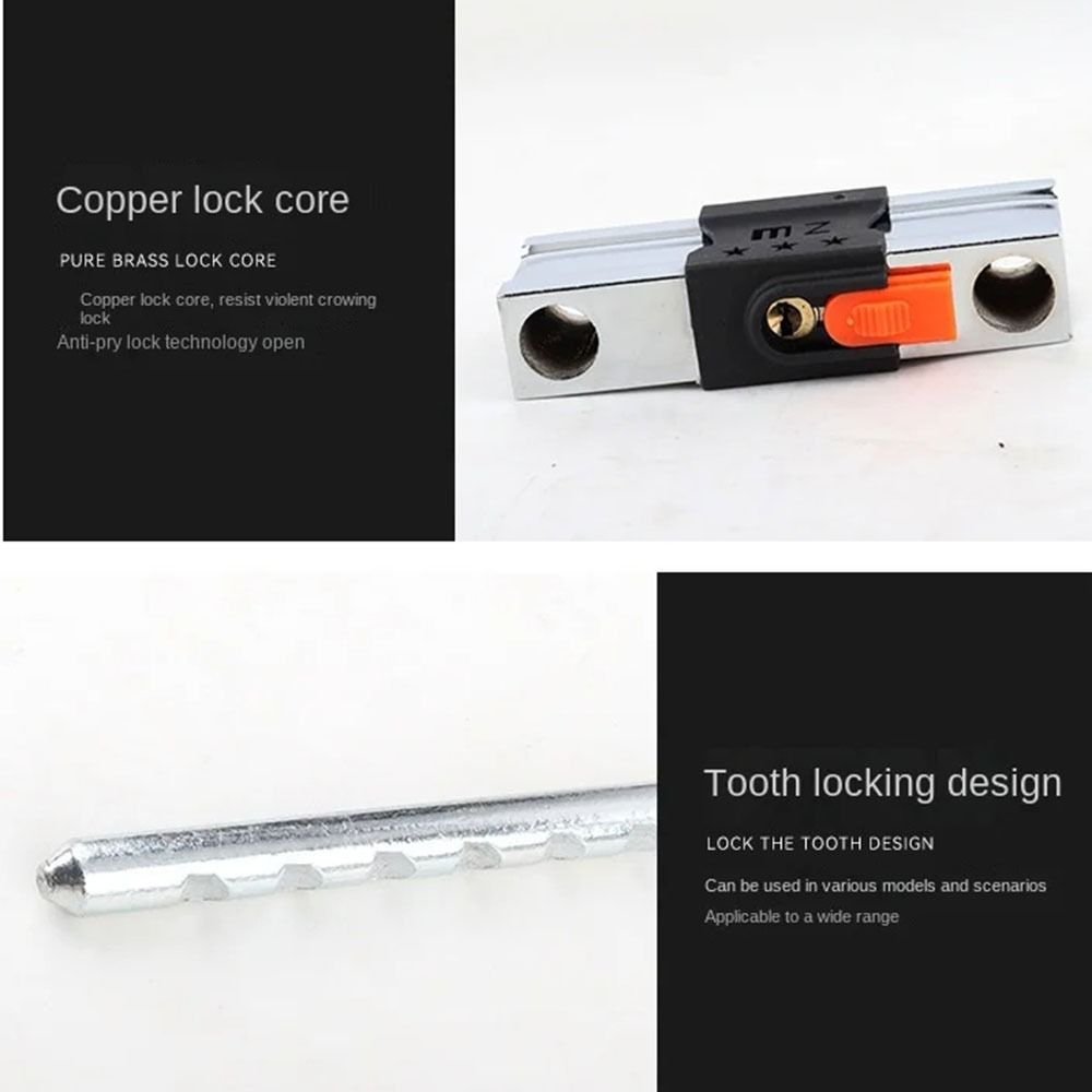 With Dust Cover Long Large Lock Anti Theft U Shape Glass Door Lock Durable Mortise Lock  for Bike