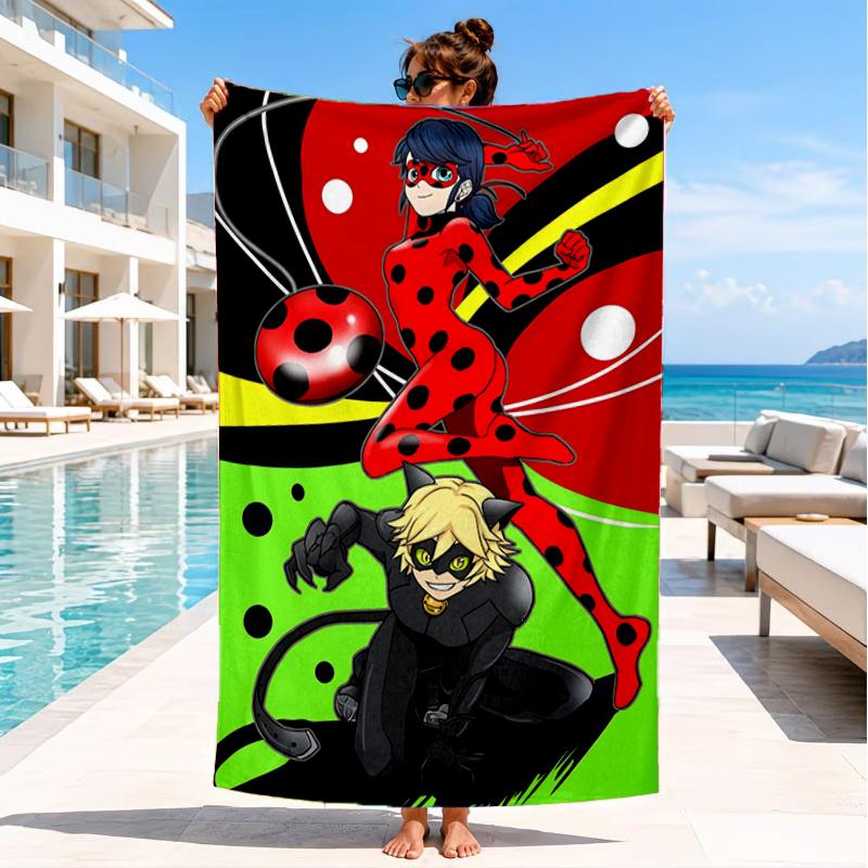 Mira-culous Adventures Beach Towel, Super Soft Microfiber, Perfect Gift for Her/Him, Birthday, for Pool, Beach, Travel, Decor Beach Party