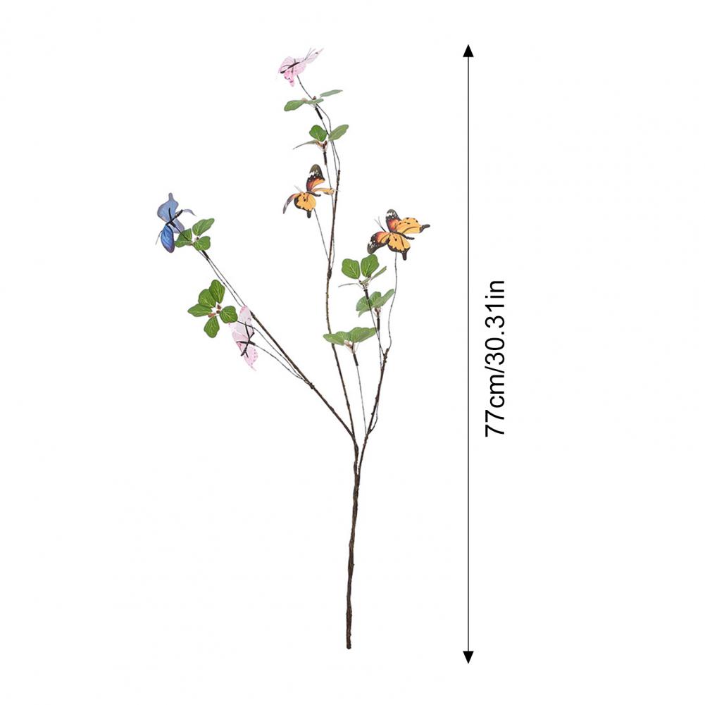 Artificial Butterfly Branches Simulation Greenery Stems with Leaves Fake Floral Arrangement for Vase Filling Home Office Party D