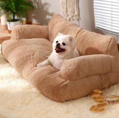 Luxuriöses Katzenbett, Sofa, Winter, warmes Katzennest, Haustierbett für kleine, mittelgroße Hunde und Katzen, bequemes Plüsch-Welpenbett, Heimtierbedarf