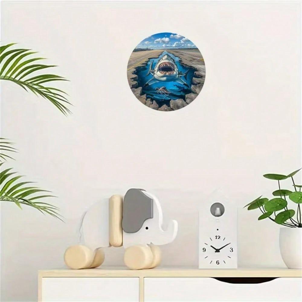Vintage Retro Round Metal Tin Sign for Home Wall Decor