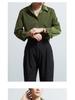 Women's Acetate Satin Long Sleeve Shirt - 2025 Spring & Autumn Petite Collection, French-Inspired High-End Design