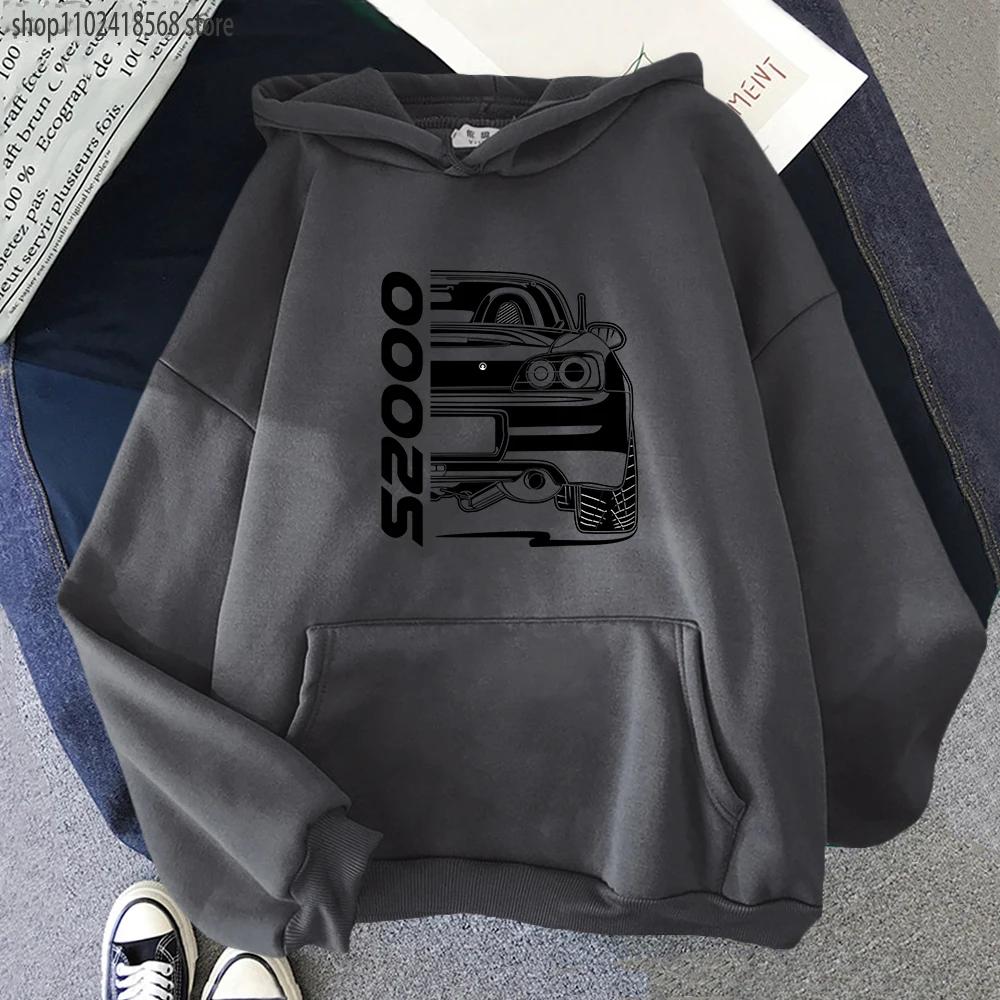 Initial D JDM Hoodie Del Sol Japanese Streetwear Women Car Print Winter Clothes High Quality Harajuku Male Tops