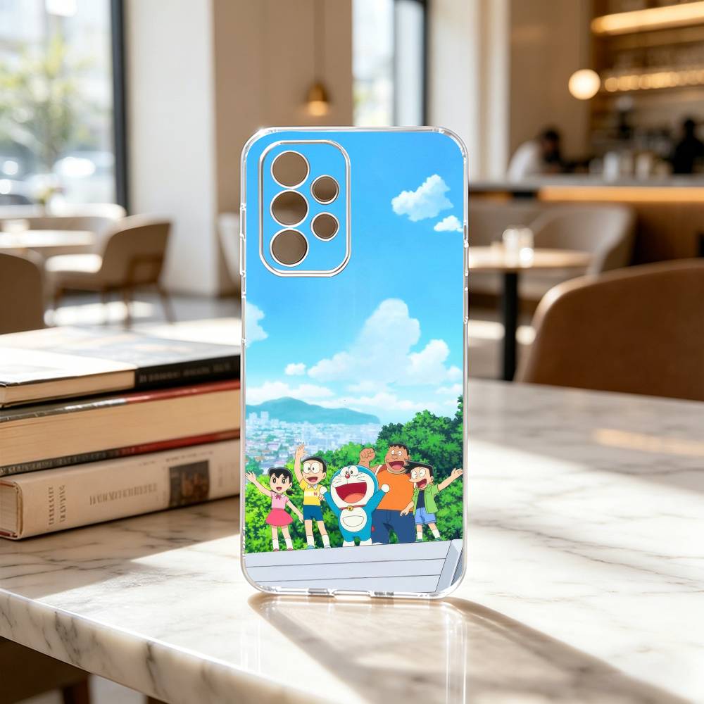 Cute Cartoon Z-Doraemon Shockproof Phone Case For Samsung S25,S24,S21,S22,S23,S30,Ultra,S20,Plus,Fe Transparent Cover