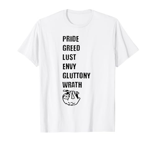 The Seven Deadly Sins, Including Sloth: Cute Sinner T-Shirt