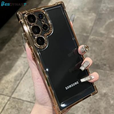 Transparente Stoßfeste Hülle mit Beschichtung für Samsung Galaxy S26 Ultra S25 Edge S24 FE S22 Plus S23 A57 A37 A56 A36 Panzerhülle