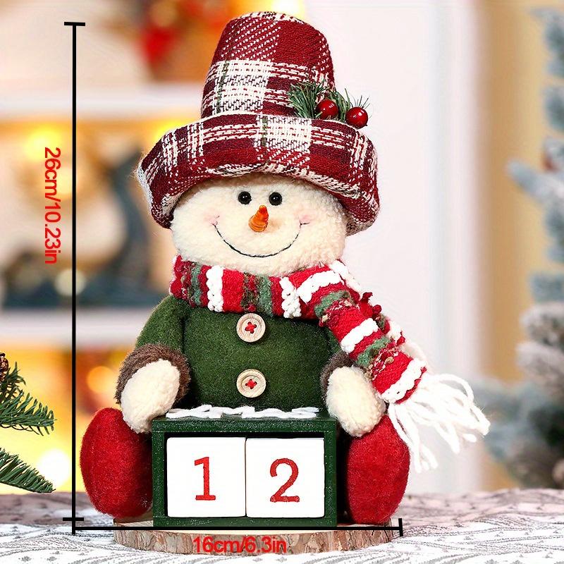 

Christmas Advent Calendar Santa Claus Wooden Christmas Ornament Snowman Non Woven Fabric Countdown Calendar Desktop Decoration M