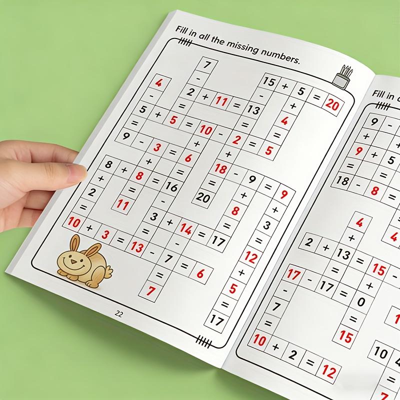 32 Page Math Addition and Subtraction Workbook