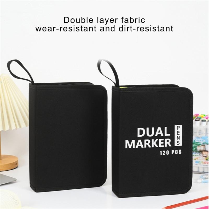 Drawing Pencil Case Large Capacity Pencil Case 60/72/100/120 Slots Coloring Pencil Holder Case Art Marker Carrying Case