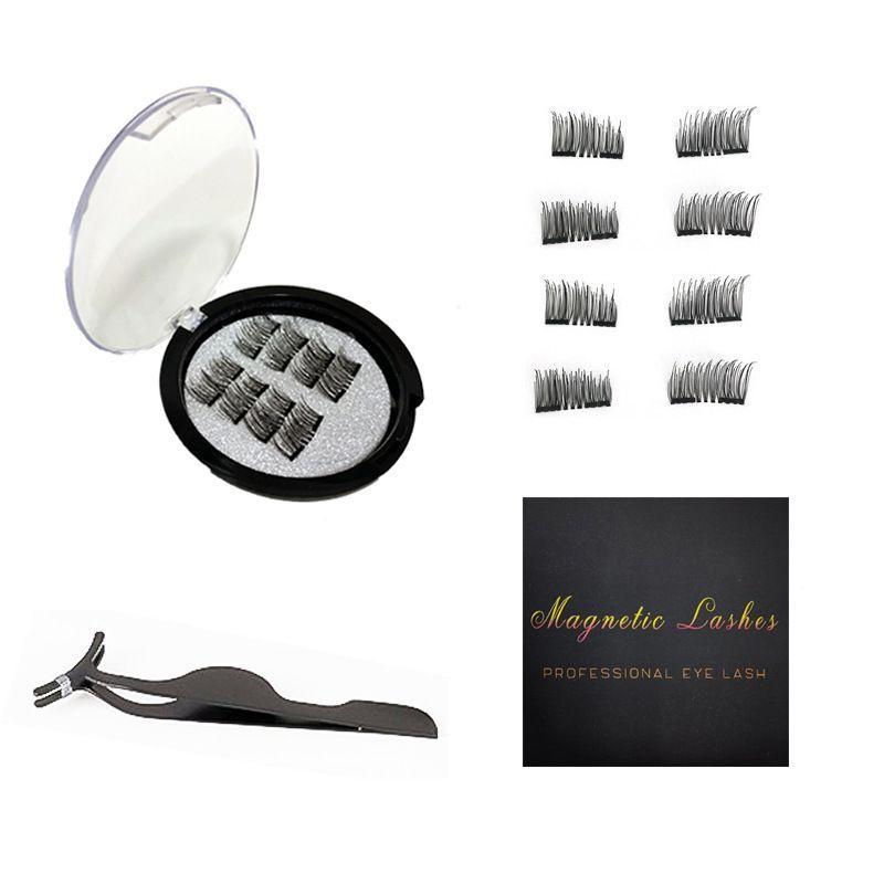 Hand Woven Synthetic Fiber Magnetic Eyelashes Soft Magnet Technology For A Natural Look In Black