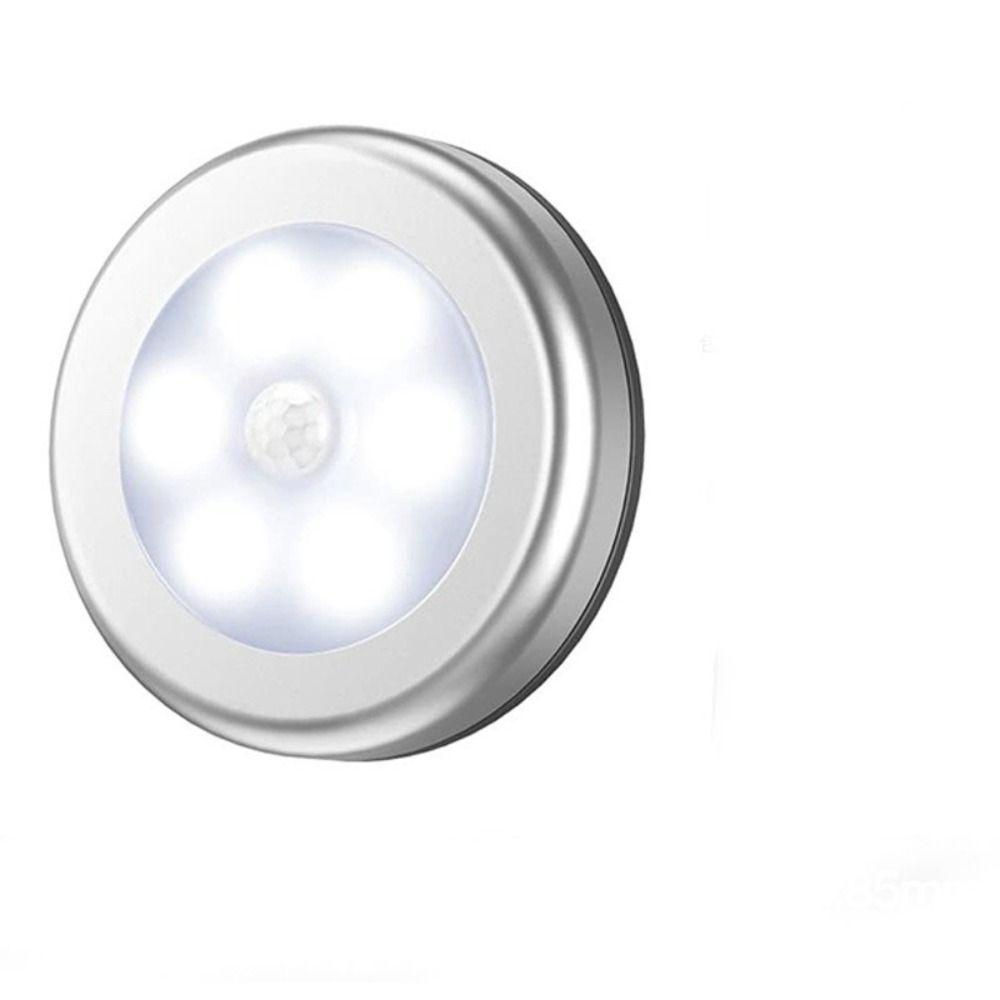 

Magnetic Motion Sensor Night Light Eye Protection Wireless Closet Light Bedroom Silver-White white